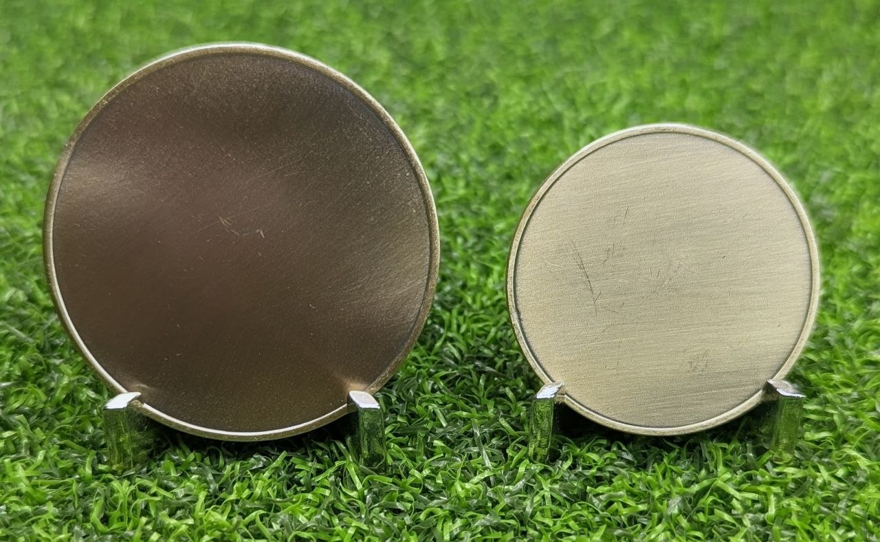 Custom Double-Sided Brass Ball Marker - 40mm
