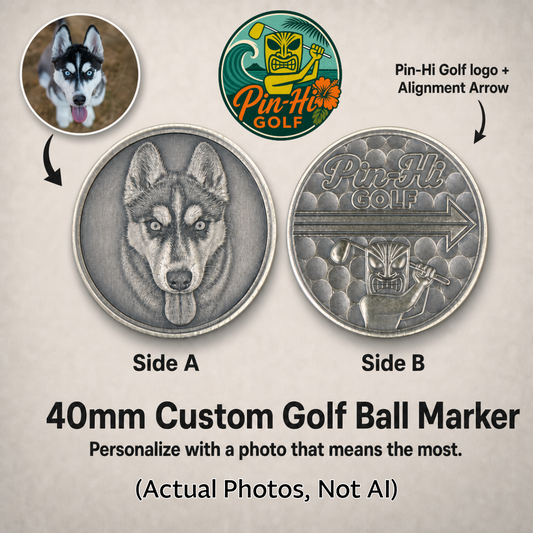 Custom Brass Ball Marker - 40mm