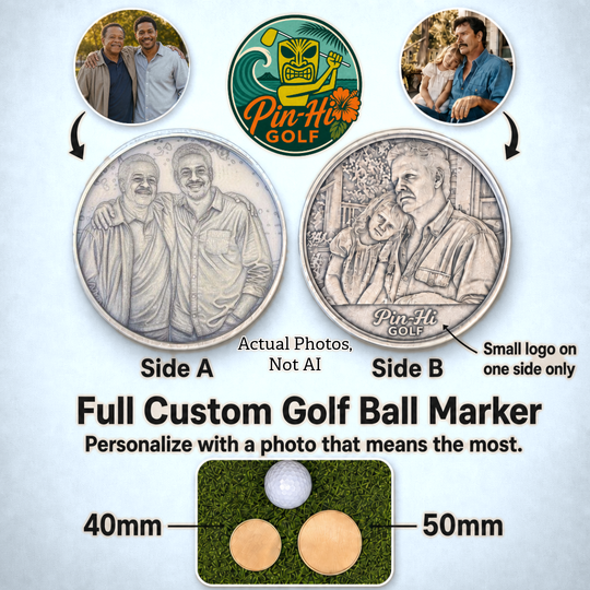 Custom Double-Sided Brass Ball Marker - 40mm