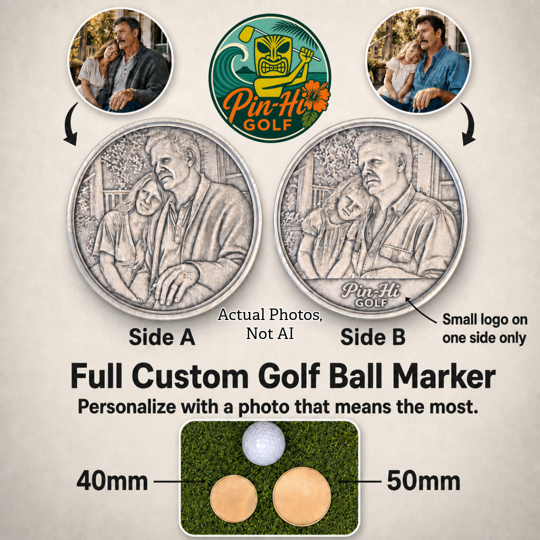 Custom Double-Sided Brass Ball Marker - 40mm