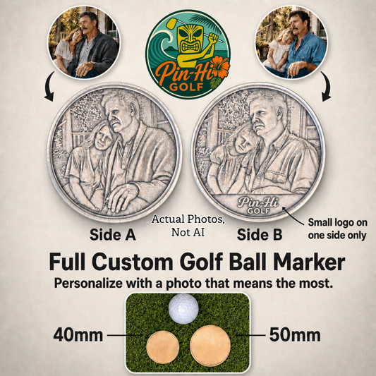 Custom Double-Sided Brass Ball Marker - 40mm