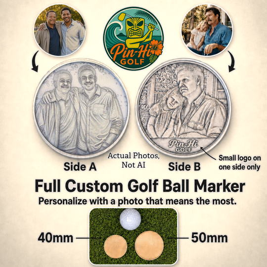Custom Double-Sided Brass Ball Marker - 50mm Giant