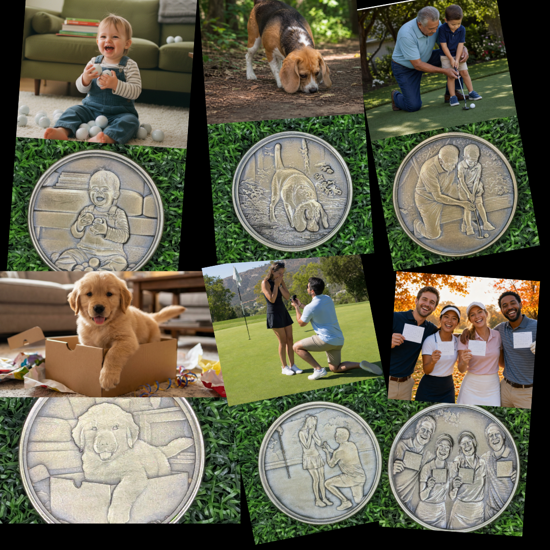 Custom Double-Sided Brass Ball Marker - 40mm