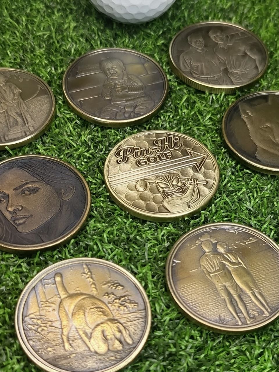 Custom Brass Ball Marker - 40mm