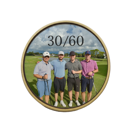 Custom Brass Ball Marker - 40mm