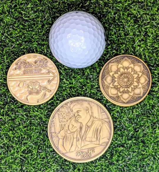 Custom Double-Sided Brass Ball Marker - 50mm Giant