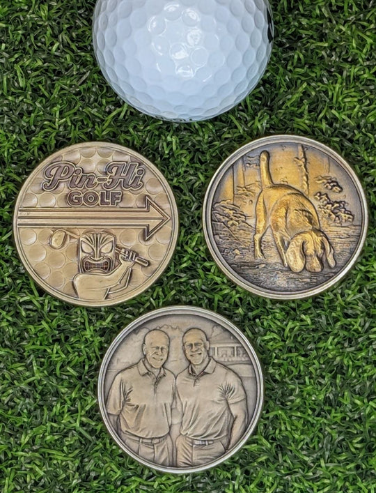 Custom Double-Sided Brass Ball Marker - 40mm