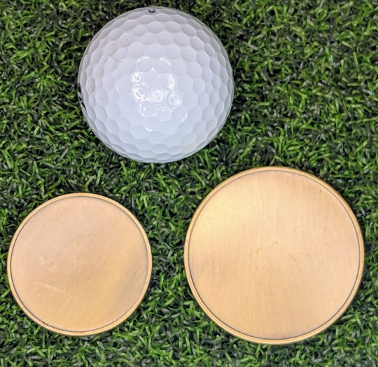 Custom Double-Sided Brass Ball Marker - 50mm Giant